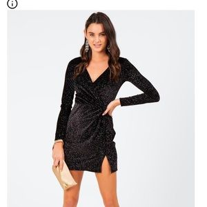 Geri Sparkle Wrap Dress